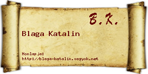 Blaga Katalin névjegykártya
